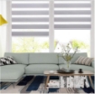 Picture of Easy Fix Zebra Roller Blind, Day and Night Blinds Curtains with Install Accessories (45CMx150CM, GREY)