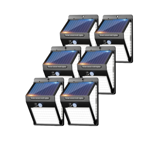 Picture of [6 Pack] Solar Lights Outdoor Motion Sensor, 140 LED Solar Security Lights Waterproof, 3 Modes, Wireless Solar Powered Wall Lights