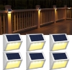 Picture of Solar Fence Lights, Stainless Steel Decorative Lights | Waterproof Step Lights Wireless Outdoor Lights | 6 Pack