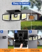 Picture of 156LED Solar Lights Outdoor, Solar Security Lights Outdoor Motion Sensor 270° Wide Lighting Angle, Solar Floodlight IP65 Waterproof