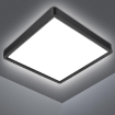 Picture of LED Ceiling Light,18W 1500LM,100W Equivalent,5000K Daylight White, Waterproof IP54 | 22cm (Black)