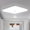 Picture of LED Ceiling Light with Motion Sensor 30W 2400LM Daylight White 6500K Square Ceiling Lamp with PIR Motion Detector