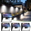 Picture of Solar Security Lights Outdoor, 4 Pack Solar Motion Sensor Lights with 140 LED 3 Modes Solar Fence Lights IP65 Waterproof