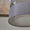 Picture of Modern 2 Tier Cylinder Ceiling Pendant Light Shade in a Grey Finish