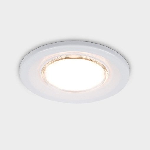 Picture of Pack of 10 Fire Rated Gloss White Recessed GU10 Ceiling Spotlight Downlights