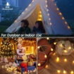 Picture of Globe String Lights, 15M/49ft 100 LED Fairy Lights USB or Battery Powered, 8 Modes Christmas Lights with Remote & Timer for Home