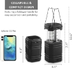 Picture of Rechargeable Camping Lights, LED Solar Camping Wind up Lantern, Hand Crank Emergency Light with 3000mAh Battery for Camping, Hiking, Outdoor, Power Cuts-Black 