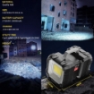 Picture of Rechargeable Torch, Camping Light 10000mAh 2500LM Multifunction Flashlight 7 Modes Camping Torch Super Bright LED Searchlight Waterproof Flood Light Torch,Outdoor