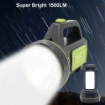 Picture of Torch Large Torch Flashlight LED Searchlight 2 Modes 1500LM Light Handheld Lamp White Light Rechargeable Led Searchlight Lantern Outdoor Emergency Flashlight 