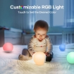 Picture of LED Night Light, Night Light for Kids, USB Rechargeable Table Lamp with Dimmable,Warm Light,7 Colors,Touch Control, 0.5/1hour Timer for Nursery, Baby,Bedroom