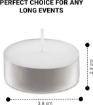 Picture of Tea Lights Candles 4 hour burn (100 Pack) - White lights - Unscented 3.8 x 2.3 cm - 4hr 