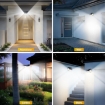 Picture of Outdoor Solar Light, 153 LED Solar Security Lights Garden Fence Motion Sensor Light, 3 Lighting Modes Solar Powered Wall Light for Front Door, Yard (2 Pack) 