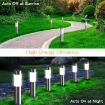 Picture of 4 Pack Solar Lights Outdoor Garden Ornaments Pathway Lighting White Garden Lights Solar Powered Waterproof Path Light Decoration for Patio Driveways
