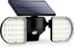 Picture of Solar Lights Outdoor 56 LED Solar Flood Lights Motion Sensor Twin Panel Security Light 360°Adjustable Wall Spotlight IP65 Waterproof for Garden Garage 