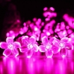 Picture of  Solar Fairy Lights Outdoor, 23ft/7m 50 LED Solar String Lights Garden 8 Modes Pink Peach Flower Fairy Lights Blue Decorative String Lights for Patio Gate Yard