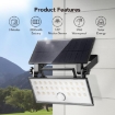 Picture of Solar Motion Sensor Lights Outdoor 2600mAh, 5000K Daylight White Security Lamp 800Lm with 3 Light Modes, IP65 Waterproof LED Solar Outdoor Spotlight