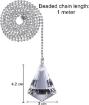 Picture of 2 Pieces Pull Chain Extension with Connector for Ceiling Light Fan Chain, 1 Meter Long Each Chain (Crystal Cone)