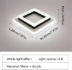 Picture of LED Ceiling Light, 24W Modern Ceiling Lamp, Square LED Ceiling Lights for Bedroom Hallway Office Kitchen Living Room, Cold White 6500K