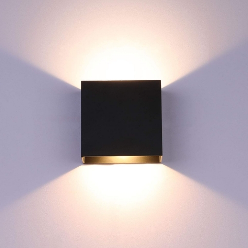 Picture of Wall Lights Dimmable Indoor LED Up Down Wall Light Uplighter Downlighter Modern Wall Lamp Sconce Lighting Black 10W Aluminum 