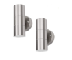 Picture of Modern Stainless Steel Up / Down Double Wall Spot Light IP65 Outdoor | Pack of 2 