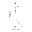 Picture of Modern Mother & Child 2 Way Floor Lamp Standard Lounge Reading Light LED Bulb