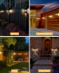 Picture of 4 Pack Solar Fence Lights Outdoor Garden, Waterproof Retro LED Wall Lights, Auto On/Off Solar Lights Outdoor Garden Fence Lighting