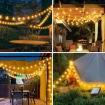 Picture of Solar String Festoon Lights Outdoor - 49 ft Garden Lights Solar Powered with 20 Globe Bulbs - Gazebo Pergola Patio Outside Lights Waterproof