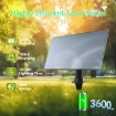 Picture of Solar Powered Festoon Lights Outdoor, 15Meter IP65 Waterproof Solar String Lights Garden with 24+2pcs Shatterproof LED Plastic Bulbs 4 Light Modes