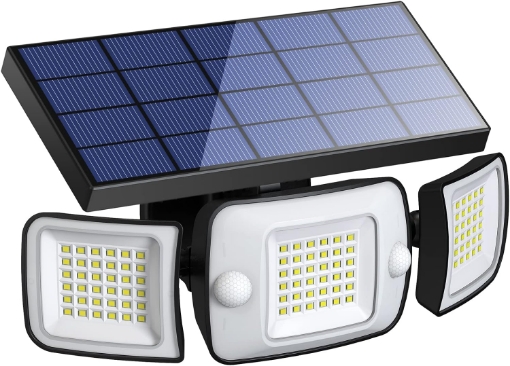Picture of Outdoor Solar Security Lights with 6000mAh Battery & Motion Sensor for Garden Garage and Yard