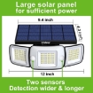 Picture of Outdoor Solar Security Lights with 6000mAh Battery & Motion Sensor for Garden Garage and Yard